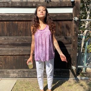 -Velvet- Floral Tank Top